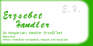 erzsebet handler business card